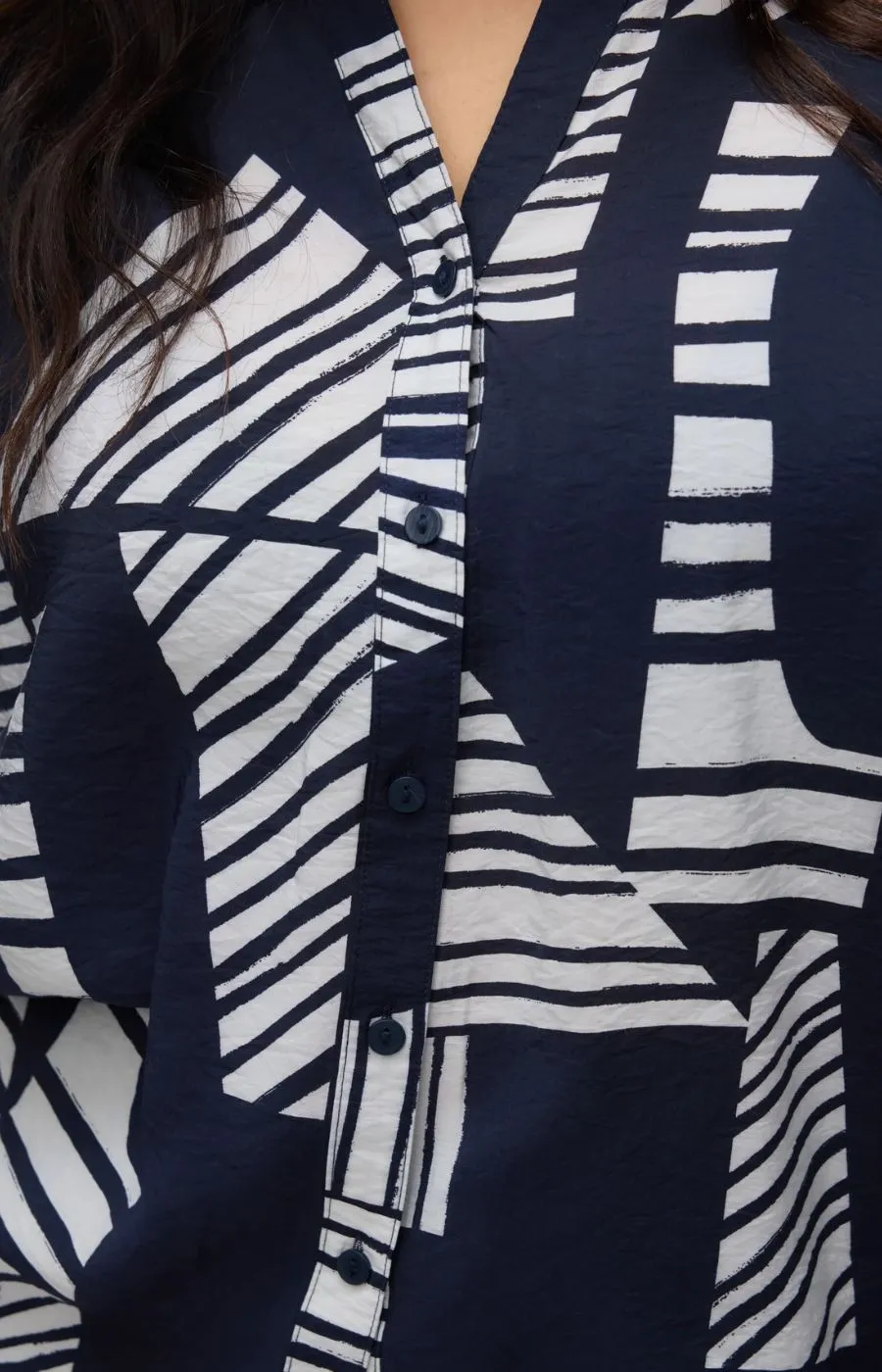 Vero Moda Curve Josie Shirt in Navy