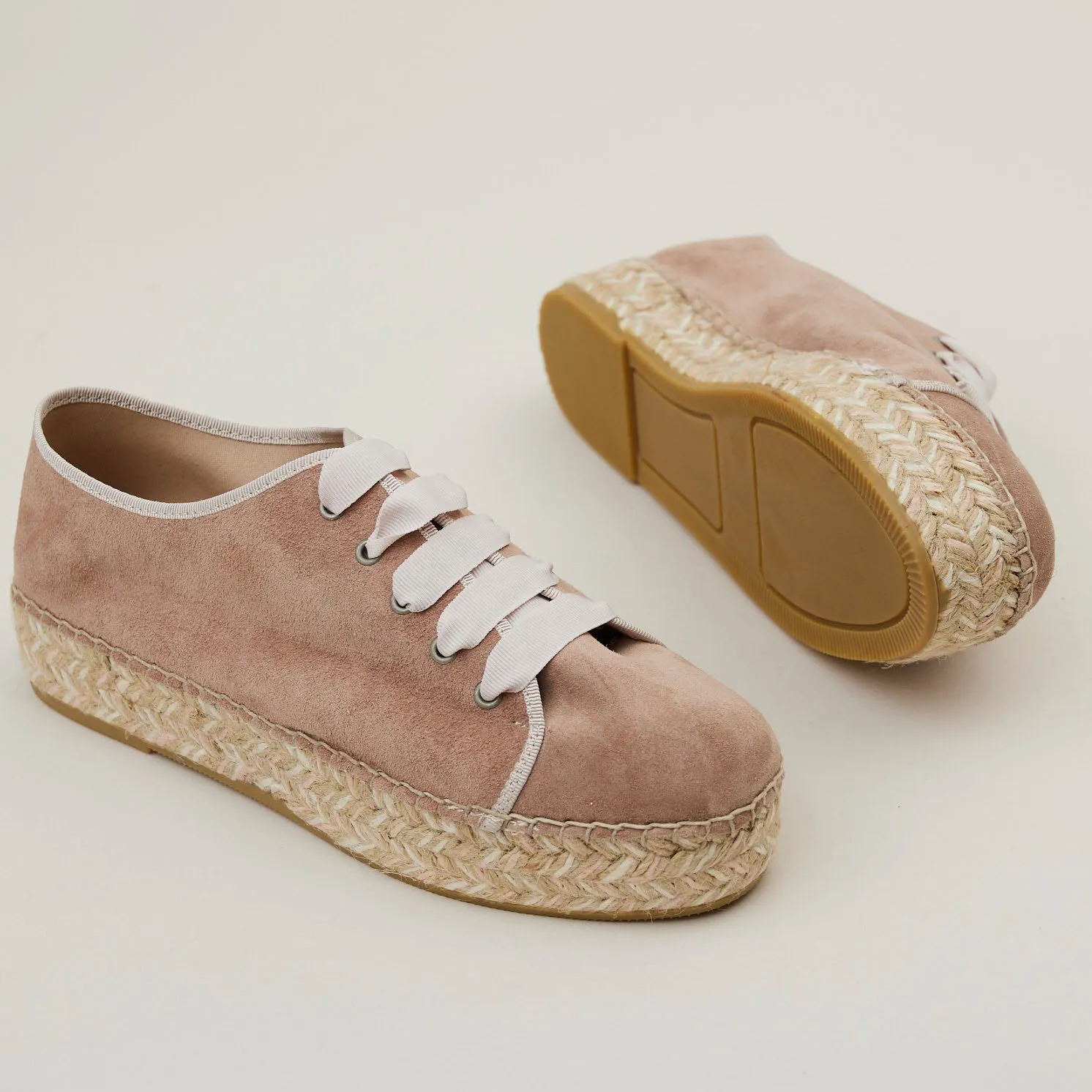 Viguera Nude Suede Trainers