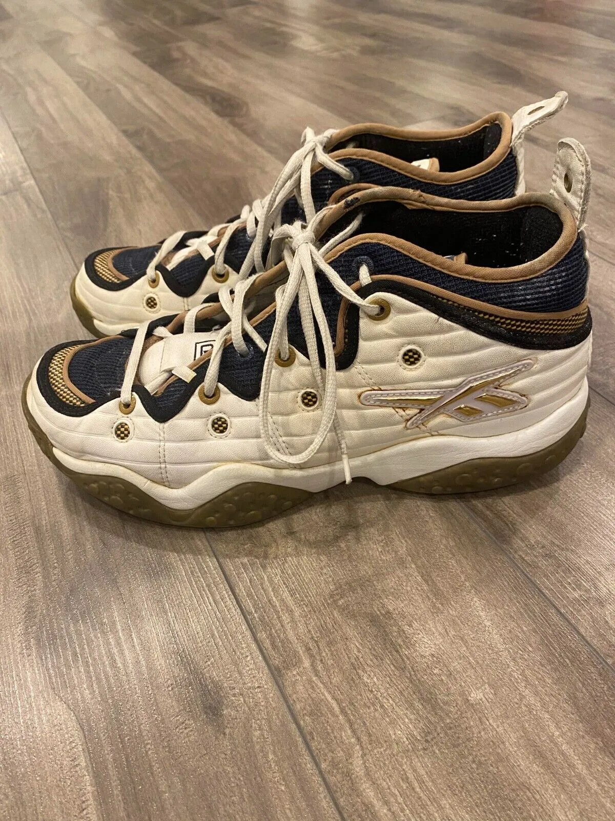 Vintage Reebok DMX Emmitt Smith Shoes Size 11 White Sneakers 90s