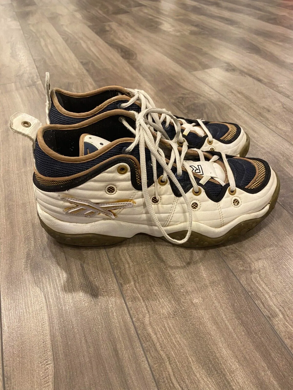 Vintage Reebok DMX Emmitt Smith Shoes Size 11 White Sneakers 90s