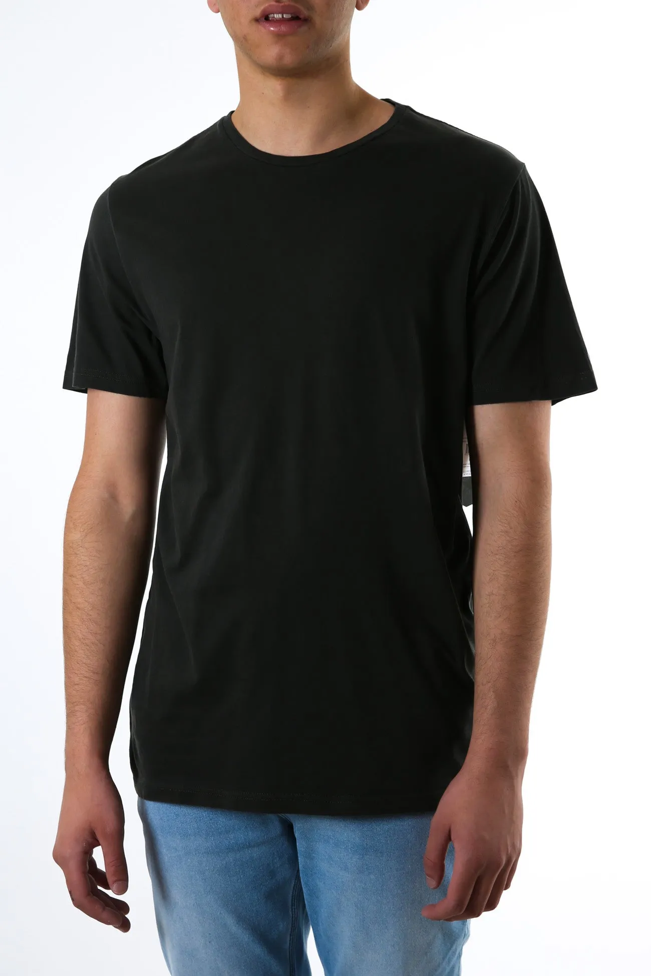 Wash Solid Short Sleeve Tee Black