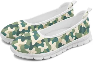 Women's Art Pattern Casual Loafers Slip On Flying Mesh Walking Shoes Comfortable Lightweight Ladies Outdoor Travel Shoes US Size 6-11