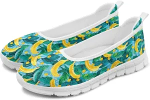 Women's Art Pattern Casual Loafers Slip On Flying Mesh Walking Shoes Comfortable Lightweight Ladies Outdoor Travel Shoes US Size 6-11