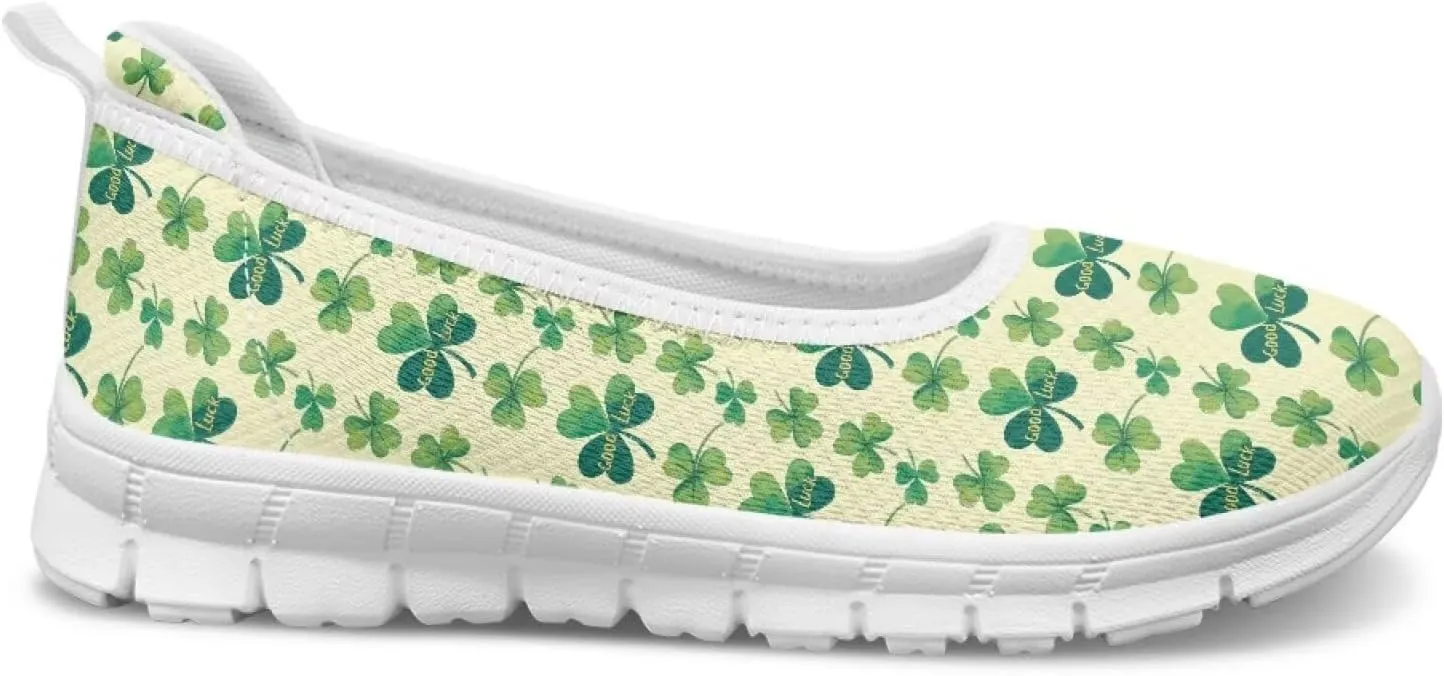 Women's Art Pattern Casual Loafers Slip On Flying Mesh Walking Shoes Comfortable Lightweight Ladies Outdoor Travel Shoes US Size 6-11