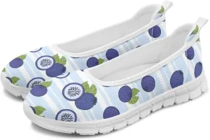 Women's Art Pattern Casual Loafers Slip On Flying Mesh Walking Shoes Comfortable Lightweight Ladies Outdoor Travel Shoes US Size 6-11