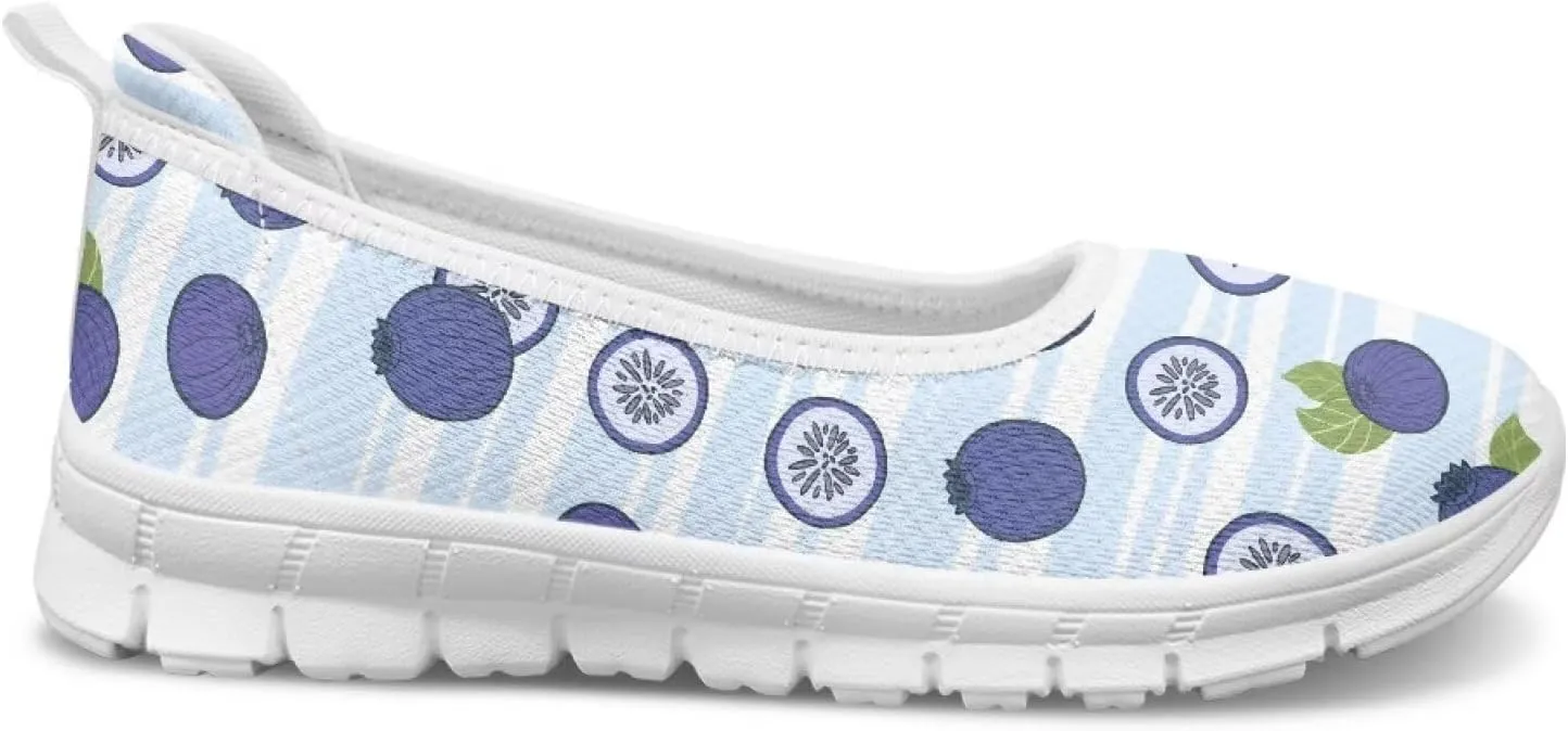 Women's Art Pattern Casual Loafers Slip On Flying Mesh Walking Shoes Comfortable Lightweight Ladies Outdoor Travel Shoes US Size 6-11