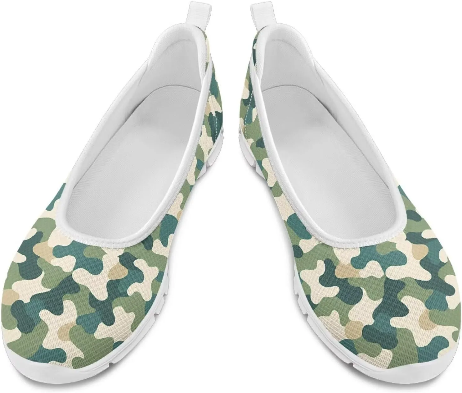 Women's Art Pattern Casual Loafers Slip On Flying Mesh Walking Shoes Comfortable Lightweight Ladies Outdoor Travel Shoes US Size 6-11