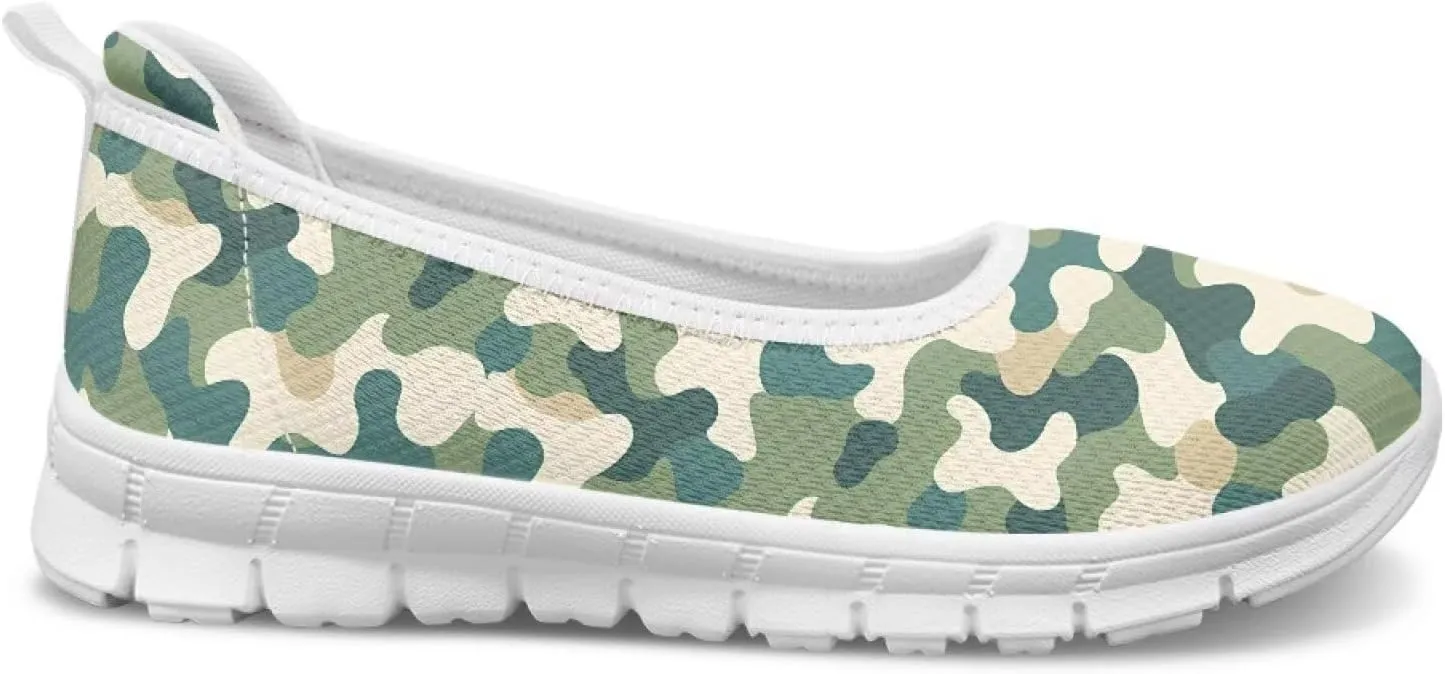 Women's Art Pattern Casual Loafers Slip On Flying Mesh Walking Shoes Comfortable Lightweight Ladies Outdoor Travel Shoes US Size 6-11