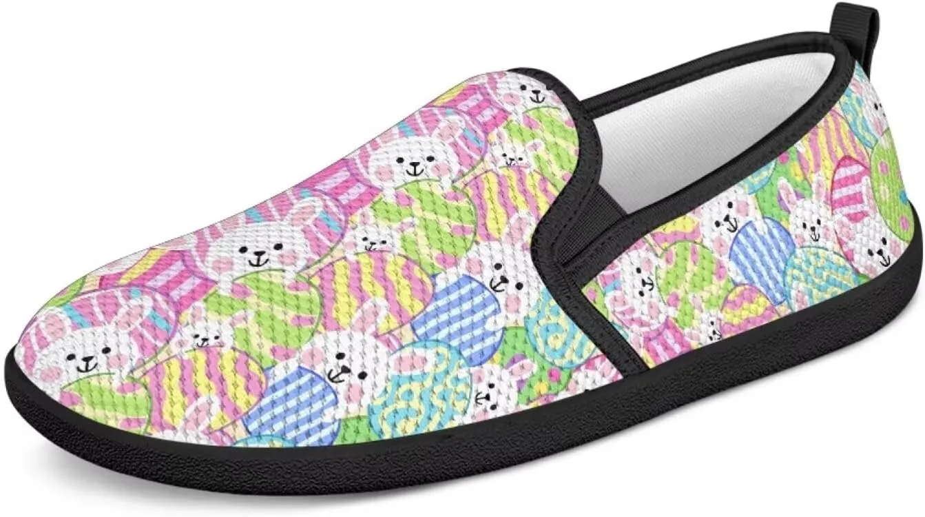 Womens Flats Shoes Breathable Mesh Slip On Sneakers Casual Lightweight Non-Slip Loafers for Walking Work