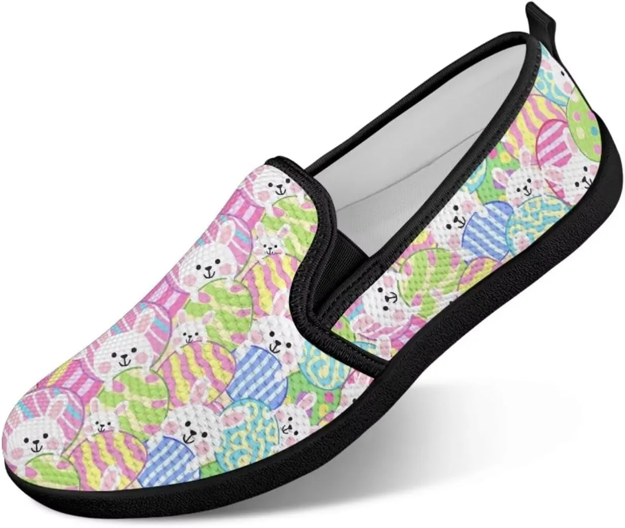 Womens Flats Shoes Breathable Mesh Slip On Sneakers Casual Lightweight Non-Slip Loafers for Walking Work