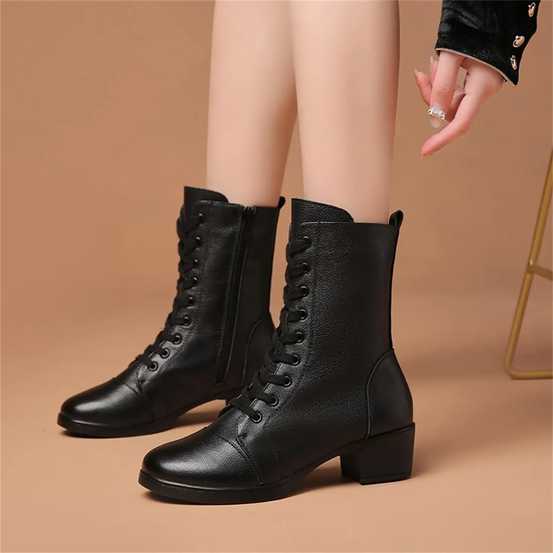 Women's Jazz Shoes Fashion Winter Warm Dancing Sneakers Ladies High Top Split Sole Modern Dance Shoes