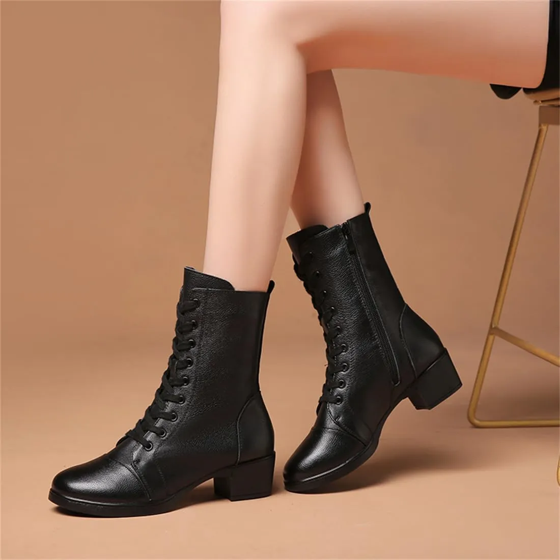 Women's Jazz Shoes Fashion Winter Warm Dancing Sneakers Ladies High Top Split Sole Modern Dance Shoes