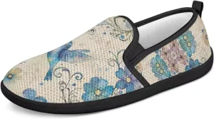 Women's Mesh Flats Shoes Casual Breathable Slip On Sneakers Non-Slip Low Top Outdoor Walking Loafers