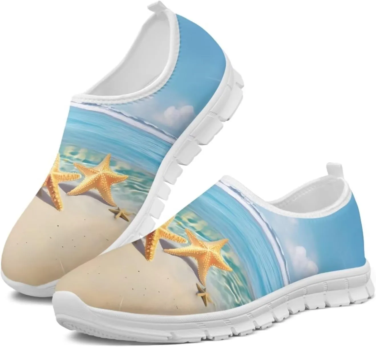 Women's Printed Travel Shoes Slip On Casual Loafers Lightweight Comfort Fashion Sneaker Low-Cut Casual Shoes