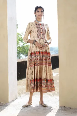 Women's  Rayon Anarkali Tiered Gown