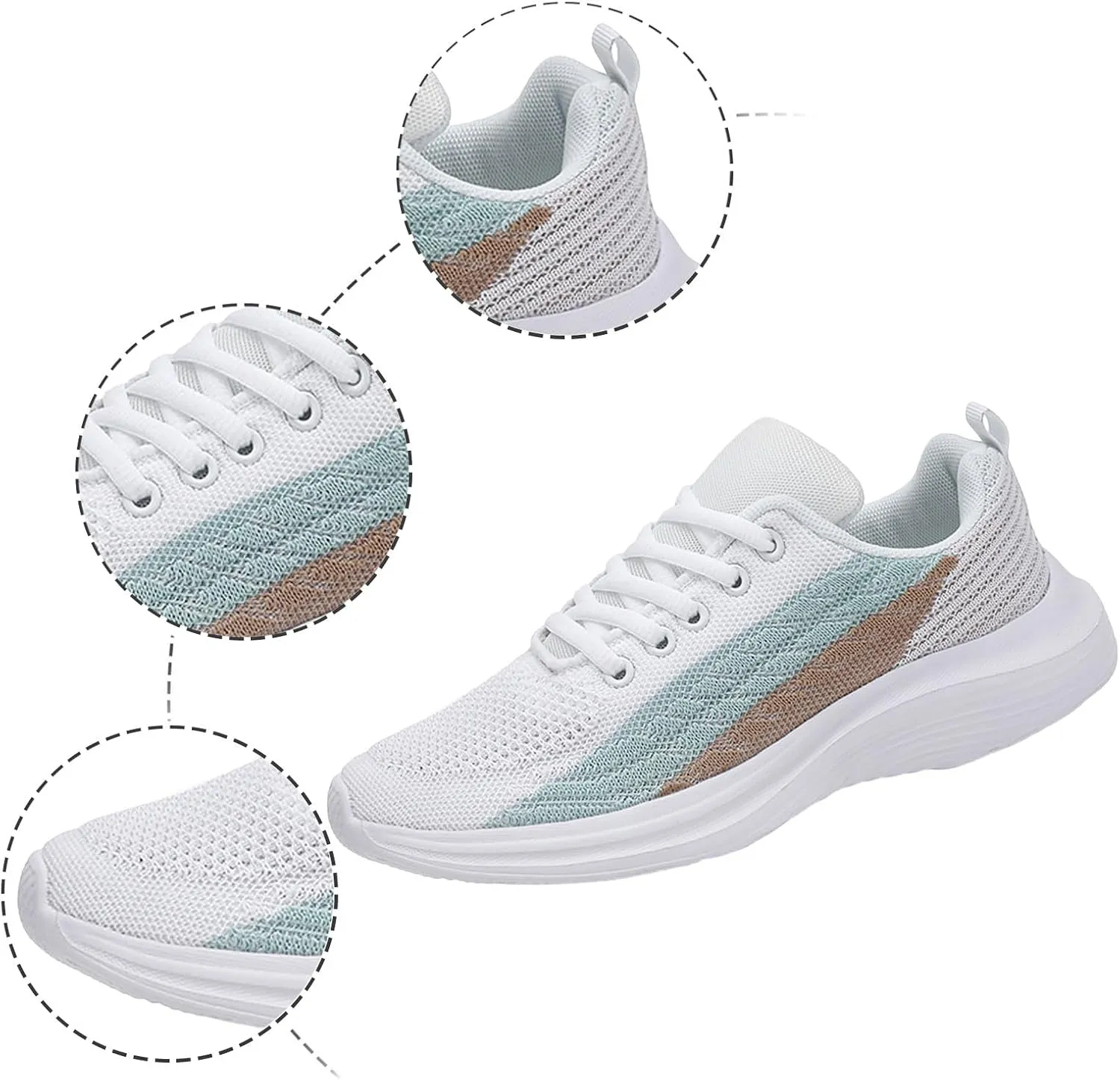 Women's Slip on Walking Shoes Dressy Knitted Non Slip Arch Support Running Shoes Breathable Gym Workout Shoes Ladies 2024 Fashion Sneakers