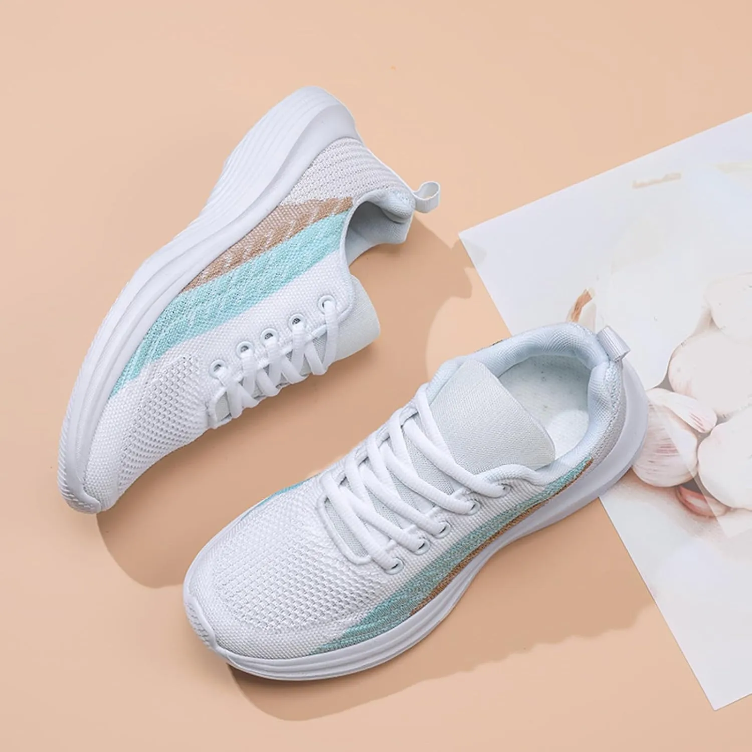 Women's Slip on Walking Shoes Dressy Knitted Non Slip Arch Support Running Shoes Breathable Gym Workout Shoes Ladies 2024 Fashion Sneakers