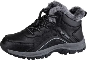Women's Slip on Walking Shoes Dressy PU Leather Non Slip Comfortable Running Shoes Faux Furry Lined Breathable Sports Workout Tennis Shoes Lightweight Sneakers Indoor Outdoor