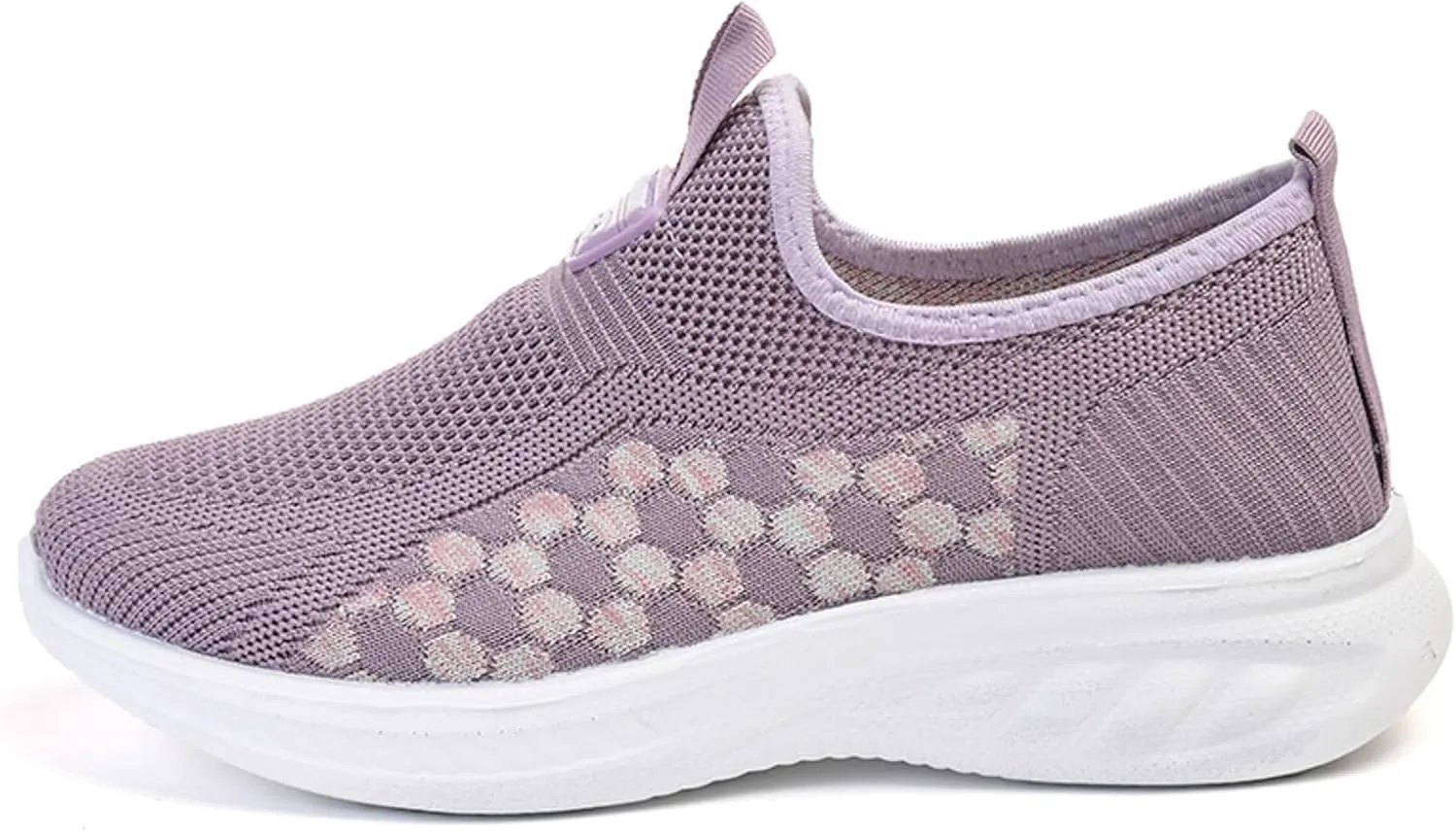 Women's Slip on Walking Shoes Memory Foam Non Slip Arch Support Running Shoes Breathable Gym Workout Shoes Fashion Lace Up Sneakers