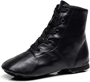 YKXLM Lace up Jazz Shoes Modern Dance Boots Over The Ankle for Women and Men,Model GBPUJS